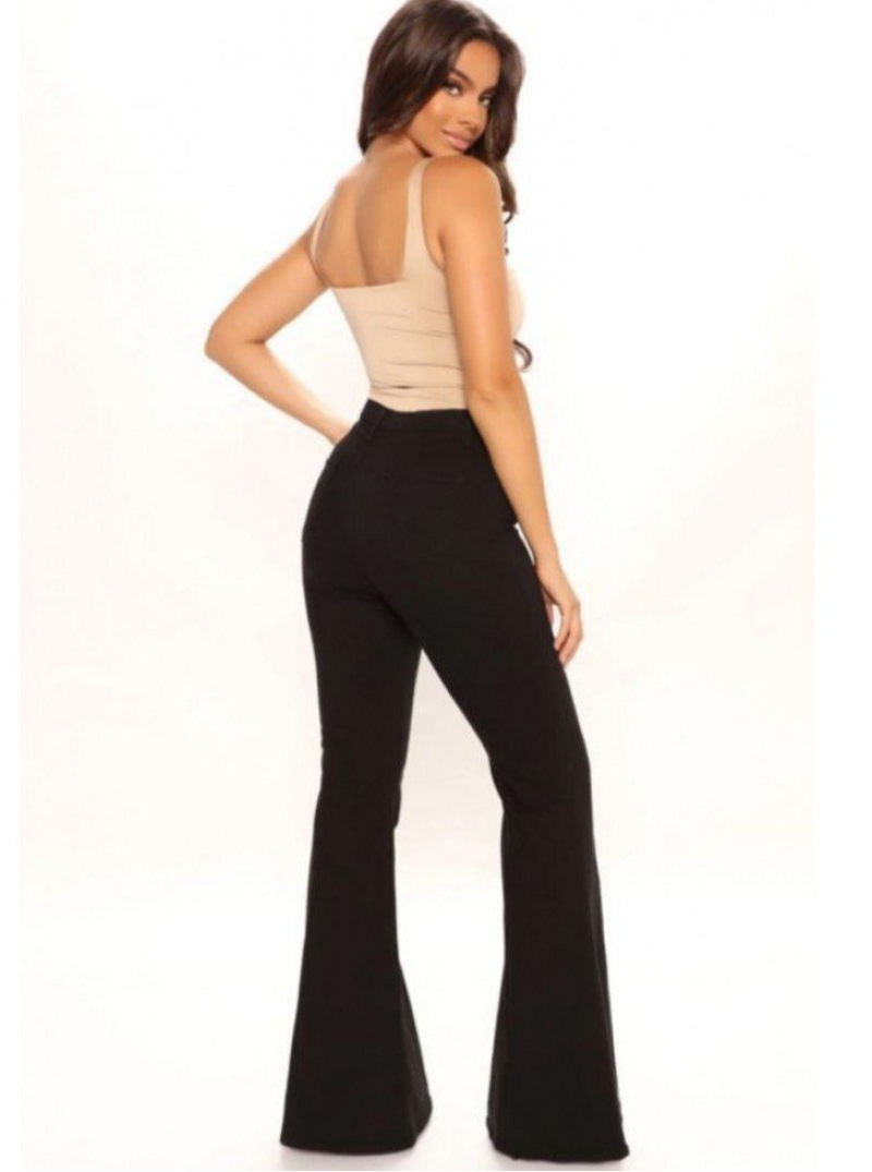 Black Flare Jean Pants