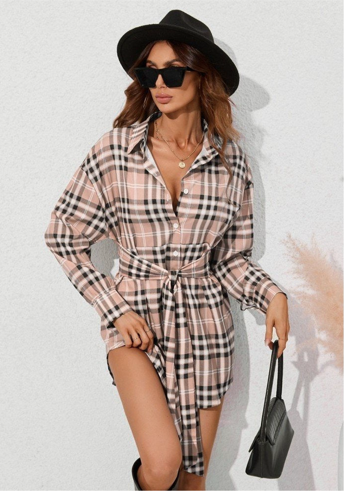 Casual Plaid Women's Long Sleeve Dress