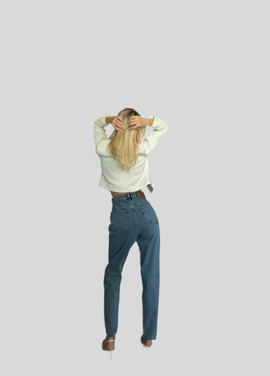 Metallic Detail Jean - Blue