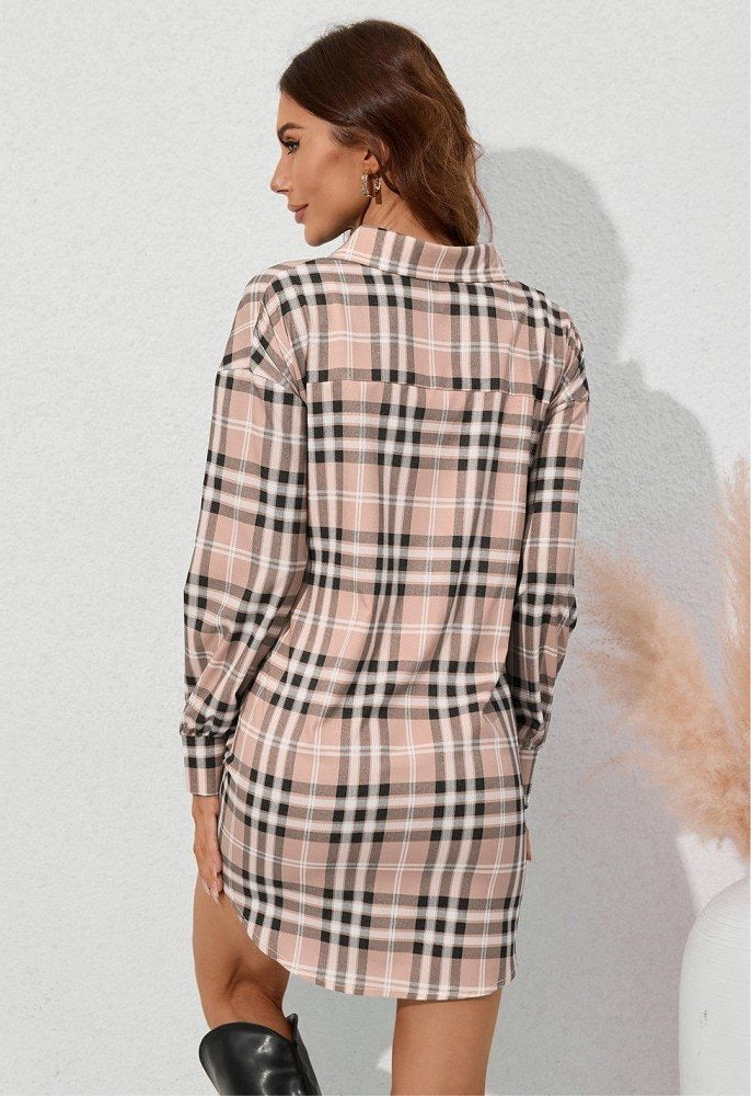 Casual Plaid Women's Long Sleeve Dress