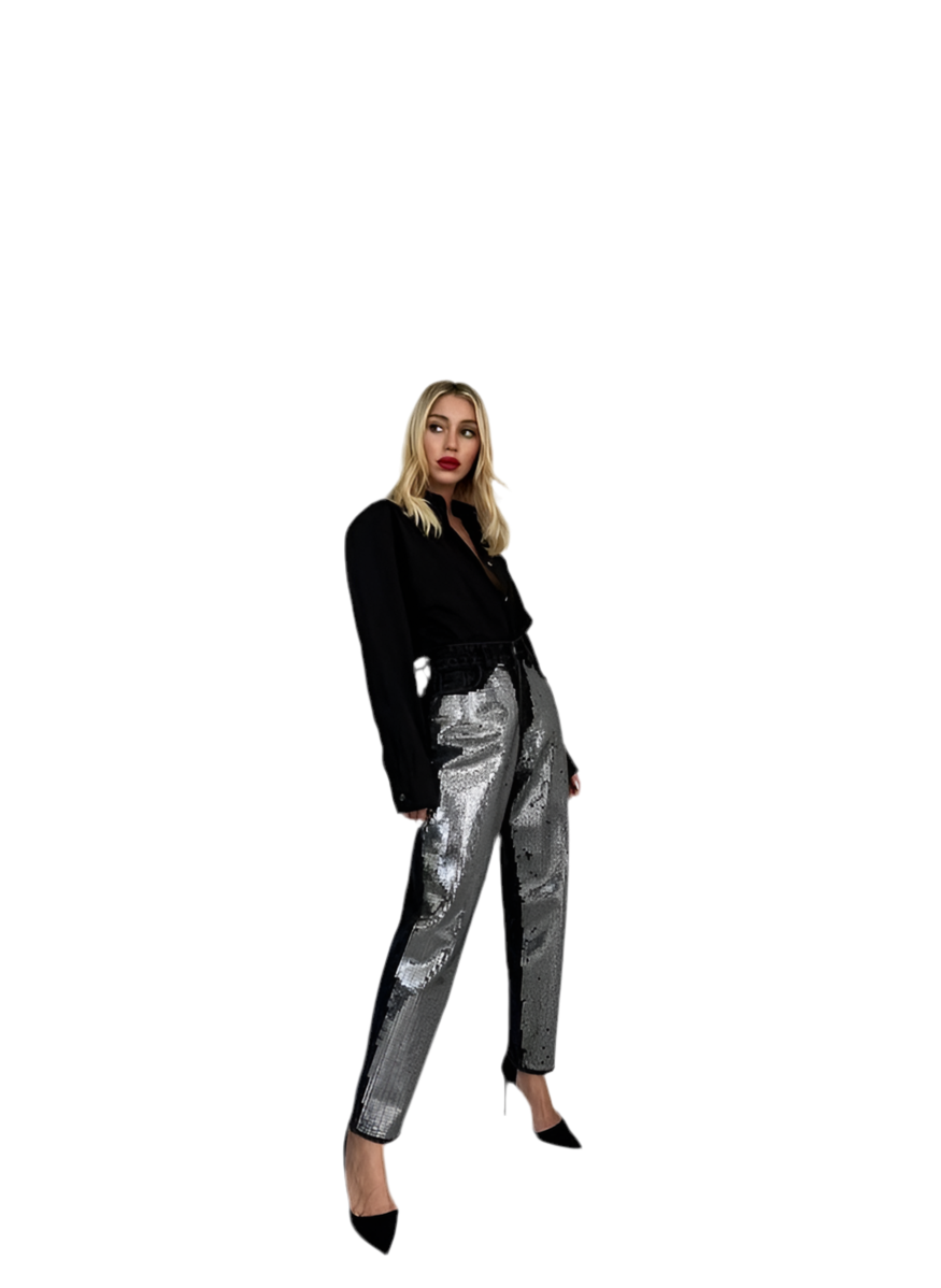 Metallic Detail Jean - Blue
