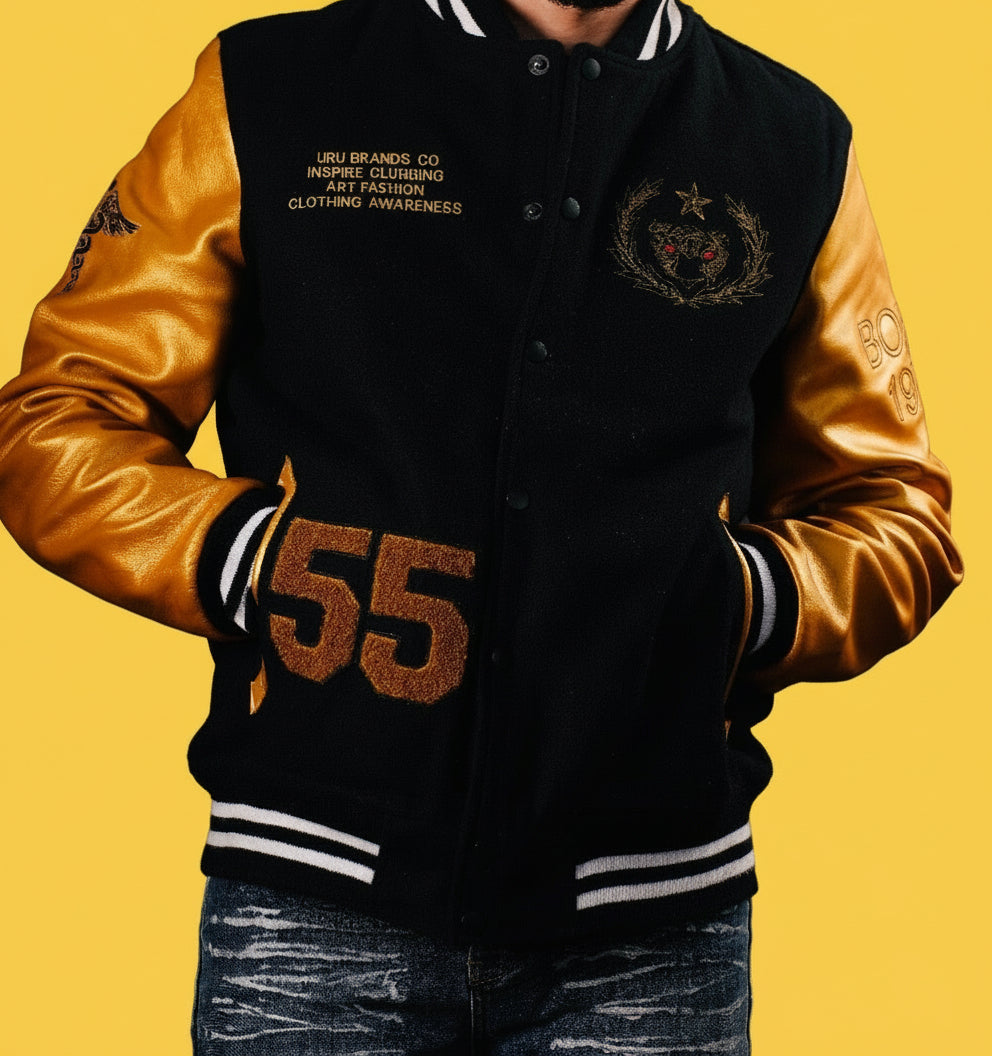 Varsity Men Jacket  Leather & Wool