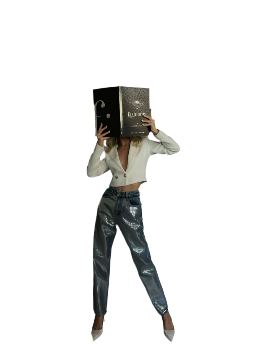 Metallic Detail Jean - Blue