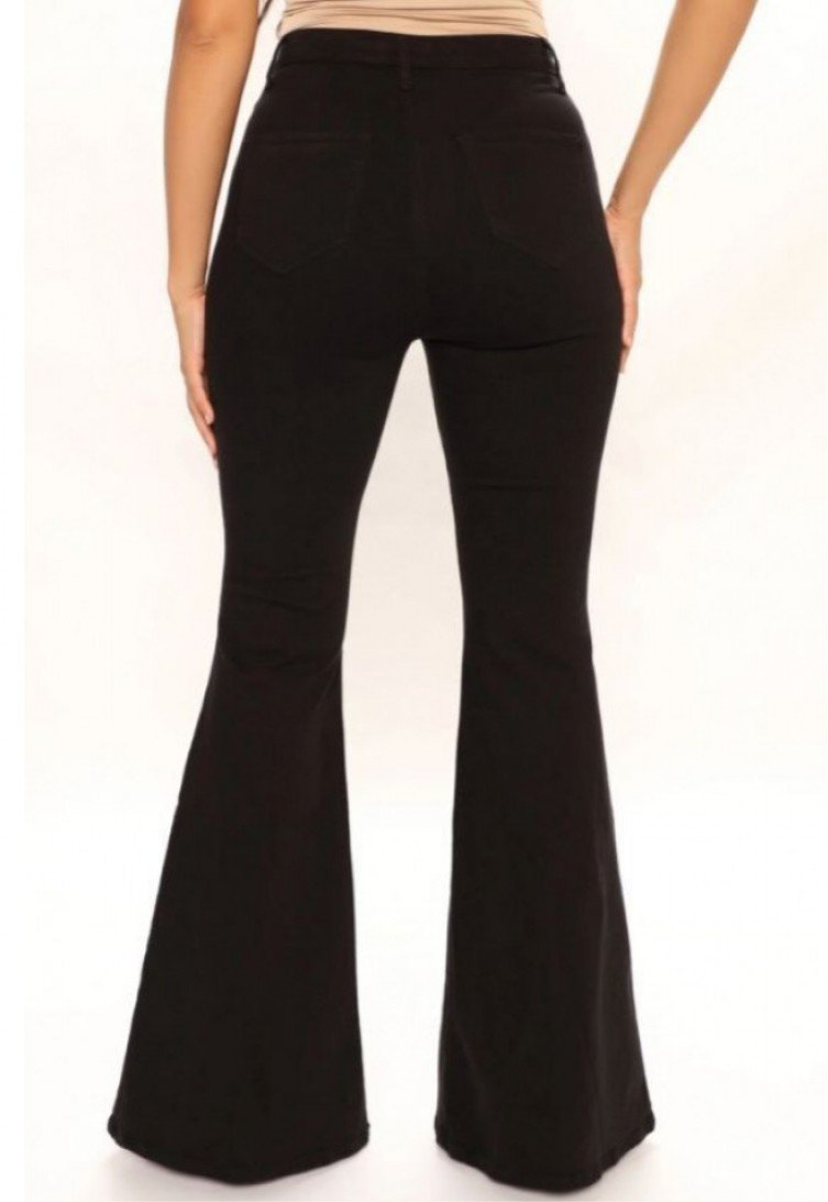 Black Flare Jean Pants