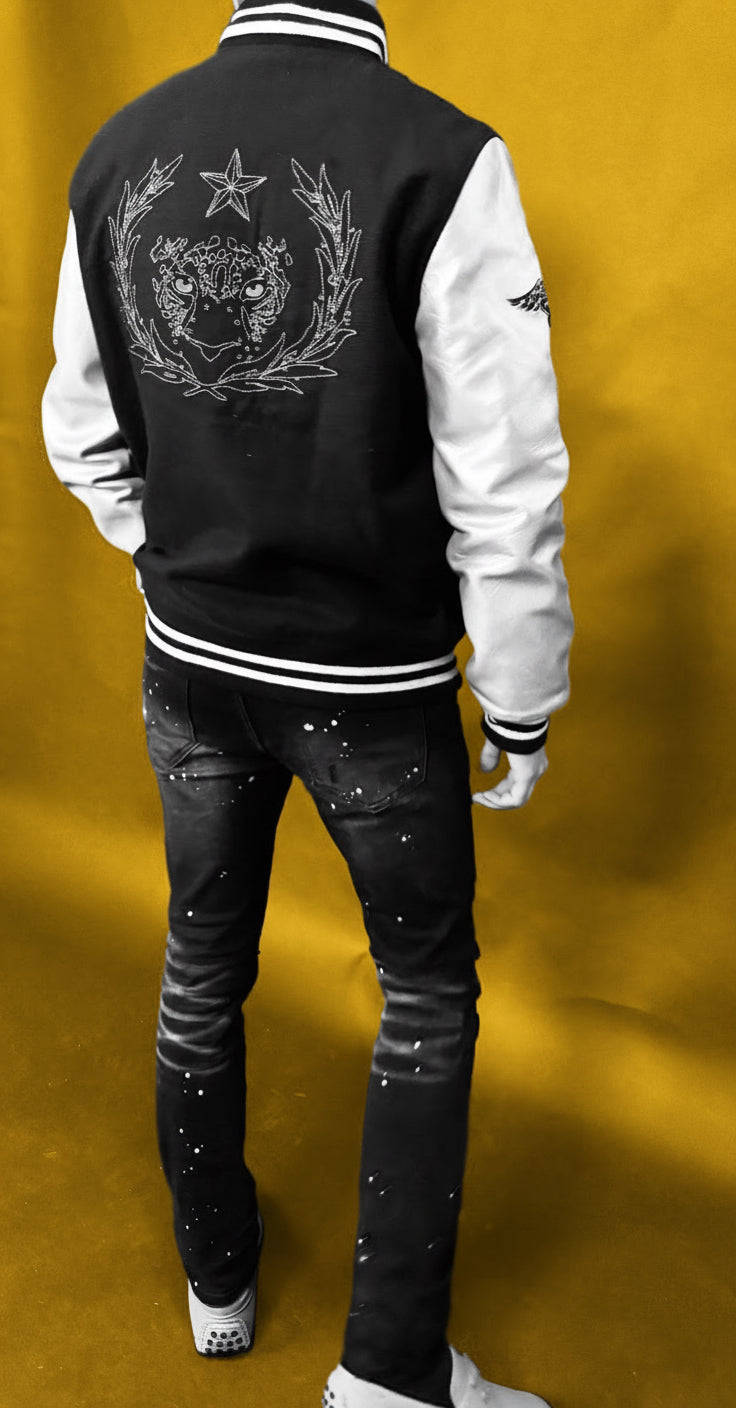 Varsity Men Jacket  Leather & Wool