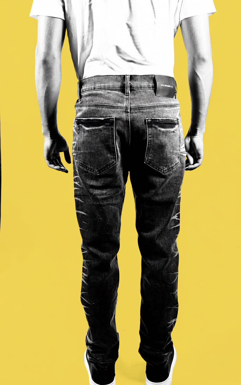 Quality Ripped Vintage Slim Jeans Blue Men Pants Distressed Denim Jeans