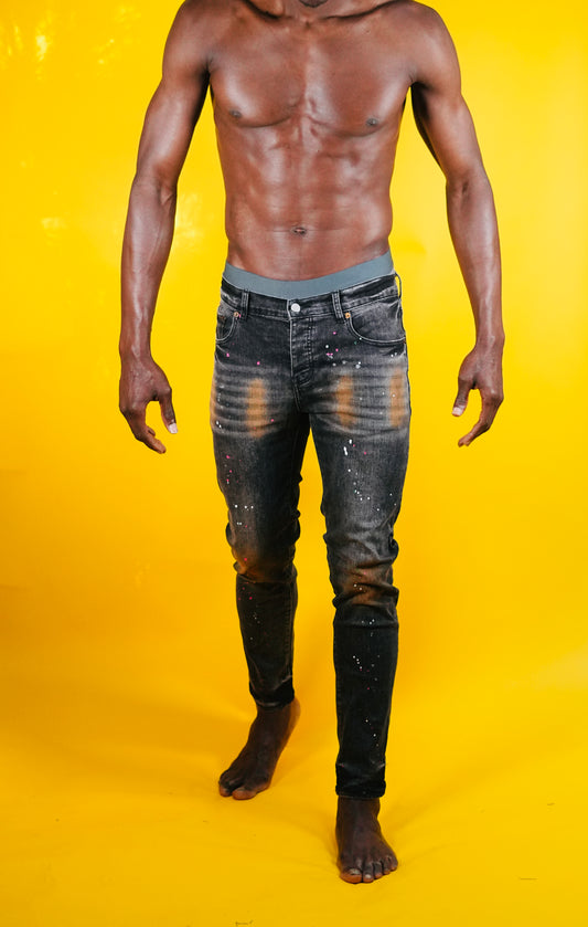 Quality Ripped Vintage Slim Jeans Blue Men Pants Distressed Denim Jeans