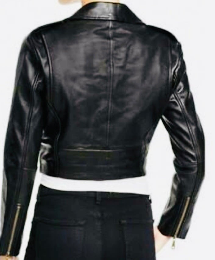 Jacket “Dina”short cut perfecto Cow premium leather