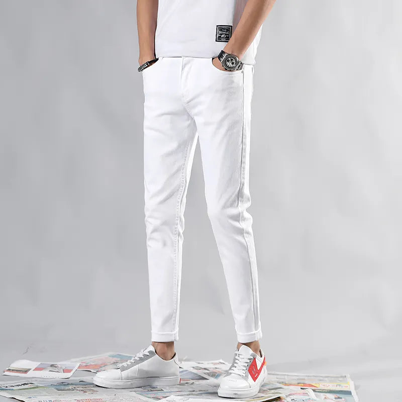 Skinny Jeans Men Cotton Elastic Denim Pants Cowboy Trousers