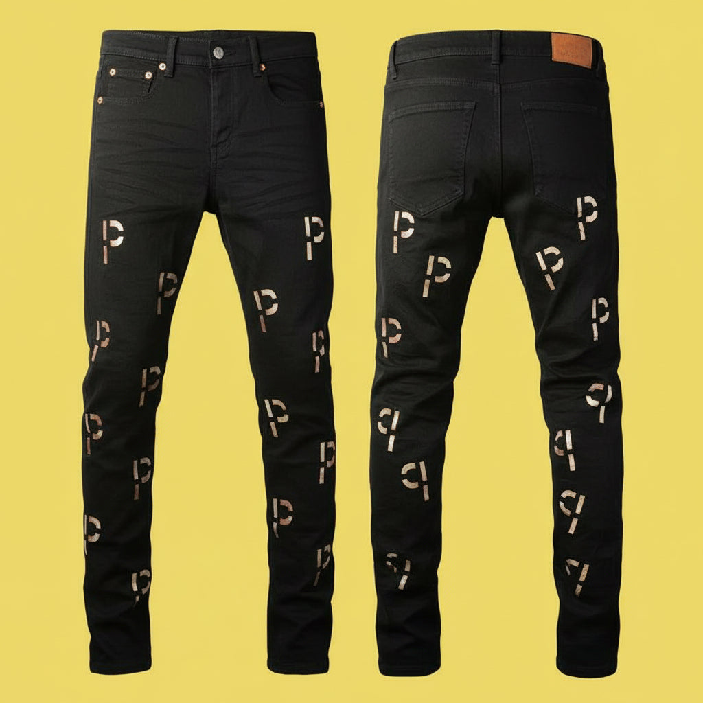 Quality Ripped Vintage Slim Jeans Blue Men Pants Distressed Denim Jeans