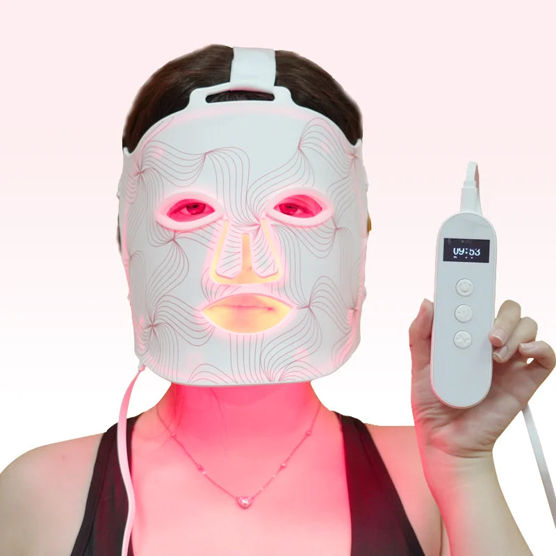 Fm80 Red Light Photon Therapy Skin Care Mask Soft Medical Silicone Led Face Mask For Home Use