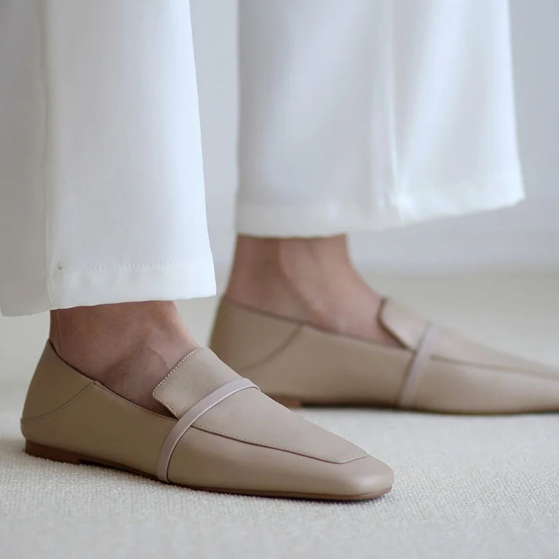 Loafers Women Shoe Without Heel Spring Autumn Mules Woman Simple Shoes