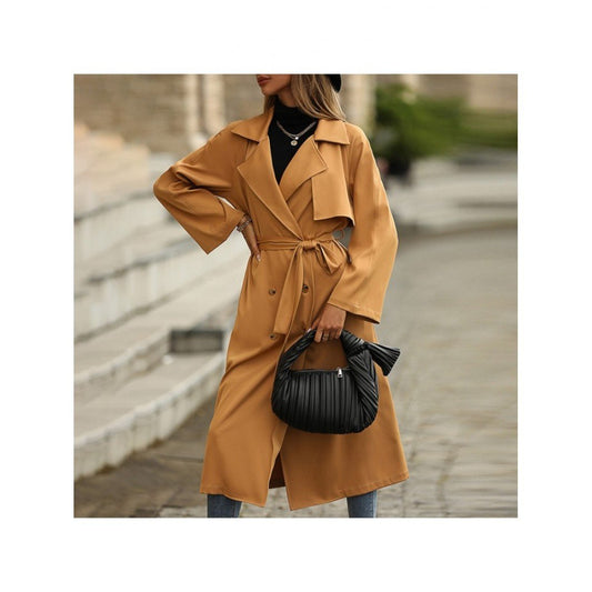 English Solid Long Coats For Women