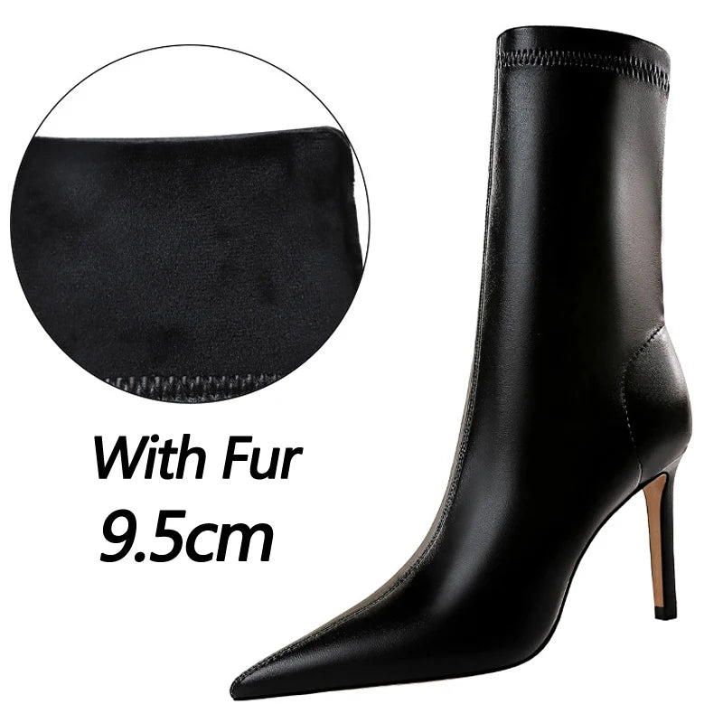 Boots Women Autumn Winter Shoes Short Boots Plus Size 43 Women Heels