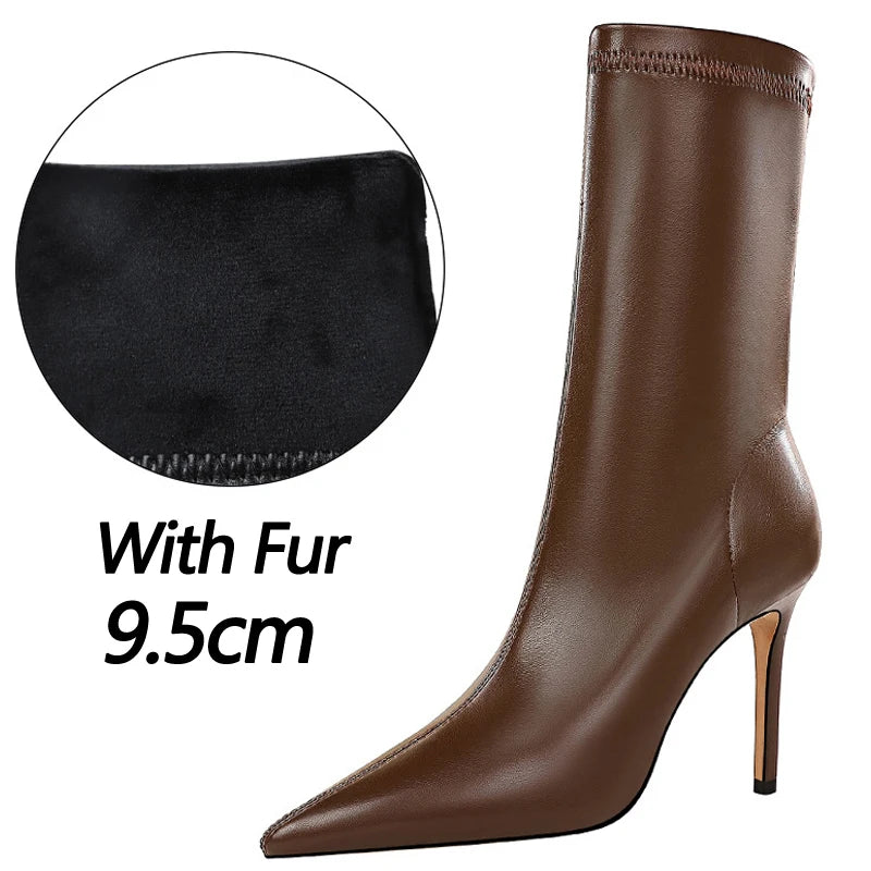 Boots Women Autumn Winter Shoes Short Boots Plus Size 43 Women Heels