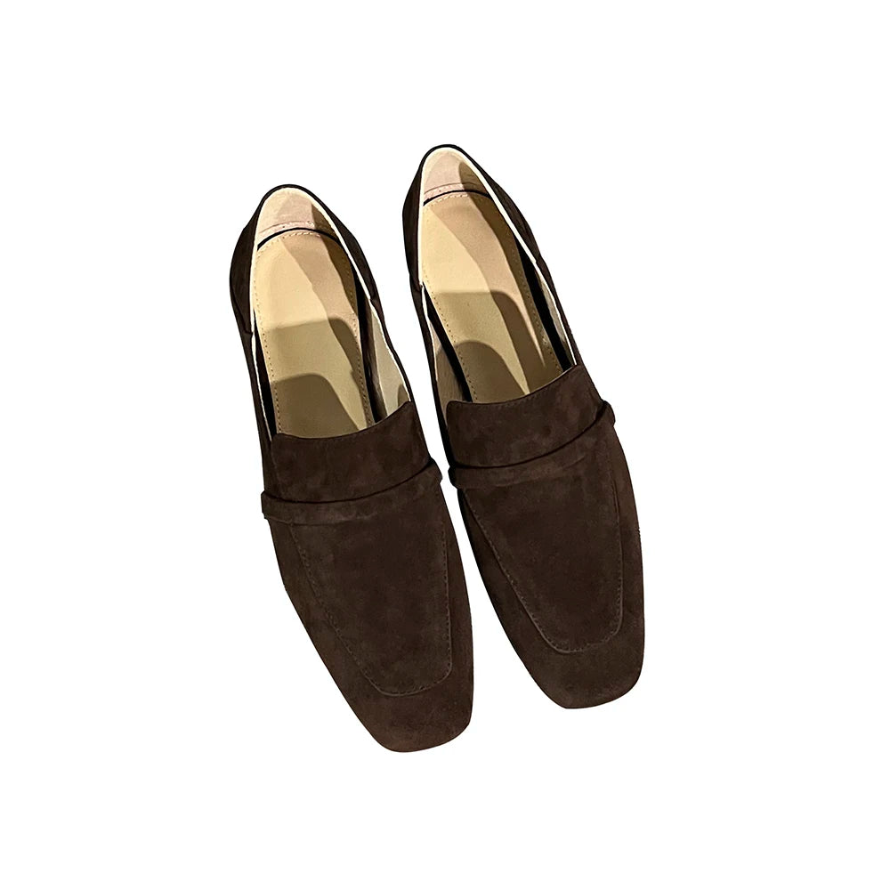 Loafers Women Shoe Without Heel Spring Autumn Mules Woman Simple Shoes