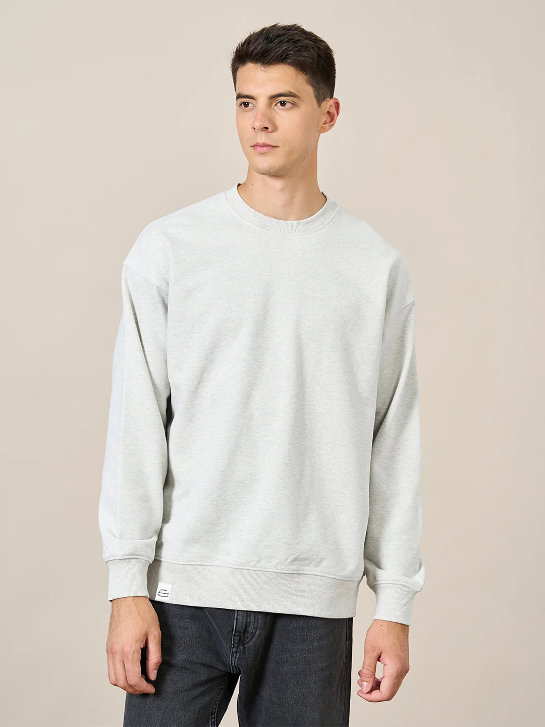 Autumn New Men Casual Minimalist Sweatshirts Oversize O-Neck Basic Wardrobe Essentials Plus Size Pullover  SI980547