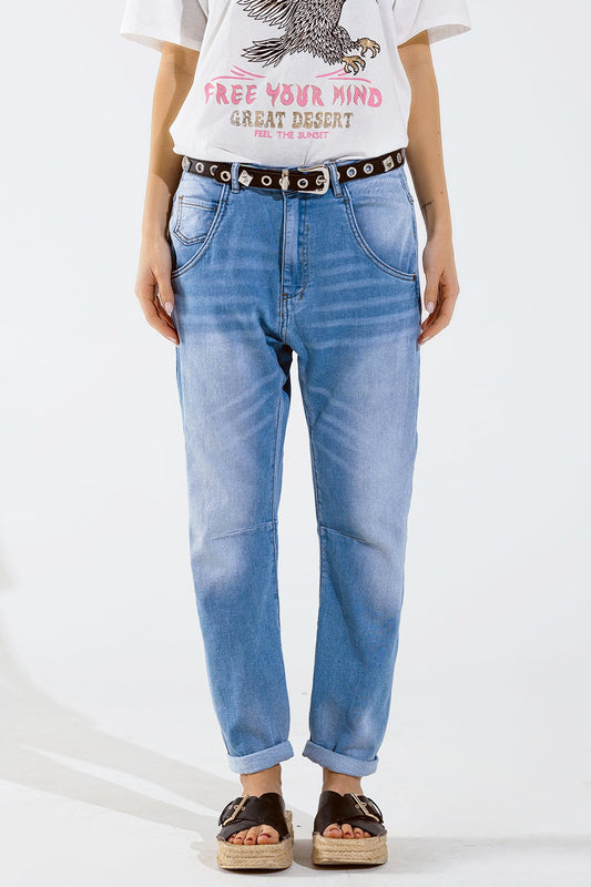 Basic Women Jeans With Stitch Detail