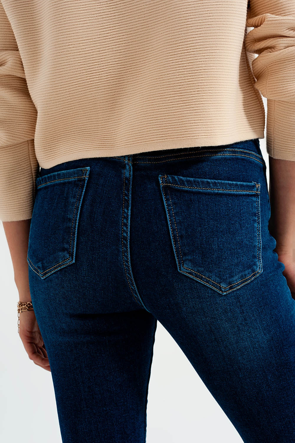 Stretch Flare Jeans in Midwash
